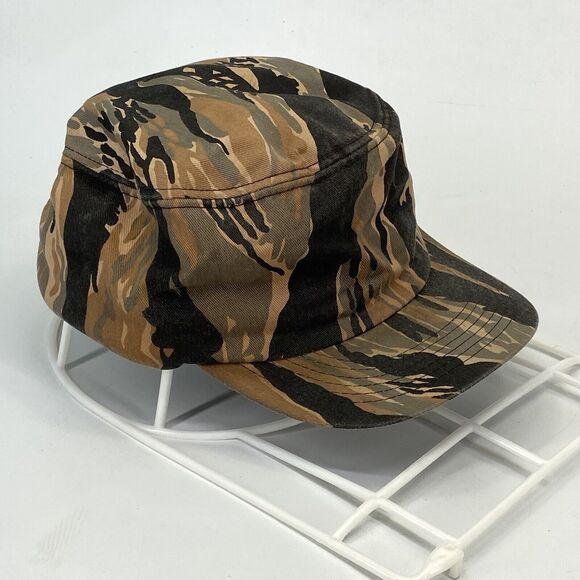 Vintage K-Brand Tiger Stripe Camouflage Hat Neck Flap Size L-XL (H2) - Picture 2 of 9